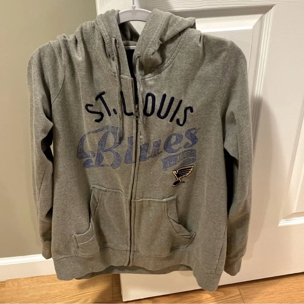 Women XL G3 for Her by Alyssa Milano   Jacket Hoodie STL Blues Hockey EUC - Picture 7 of 8